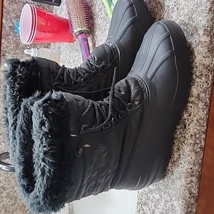 Womens Sorel black Snow Boots Size 9w